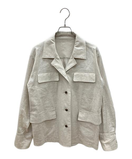 L'EQUIPE（レキップ）L'EQUIPE (レキップ) テンセルリネンストレッチジャケット アイボリー サイズ:38の古着・服飾アイテム