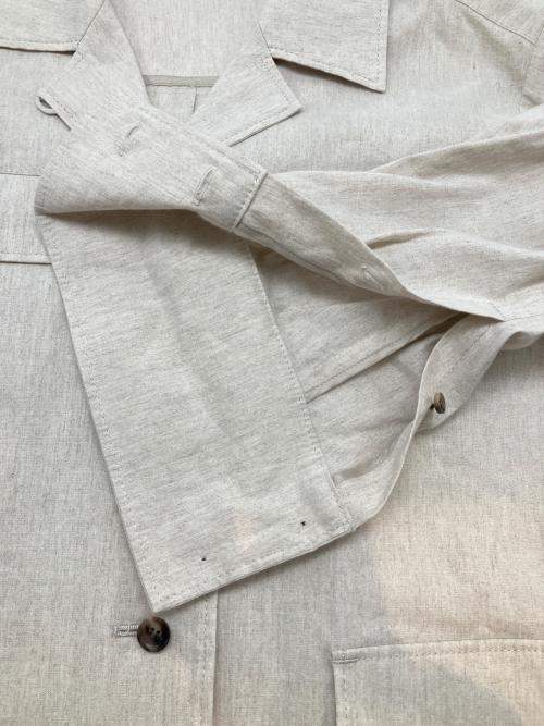 L'EQUIPE（レキップ）L'EQUIPE (レキップ) テンセルリネンストレッチジャケット アイボリー サイズ:38の古着・服飾アイテム