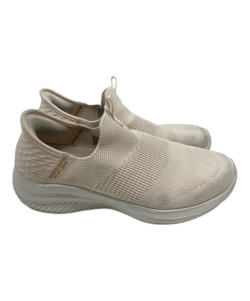 SKECHERS（スケッチャーズ）SKECHERS (スケッチャーズ) スリッポン ベージュ×ホワイト サイズ:SIZE 25.5cmの古着・服飾アイテム