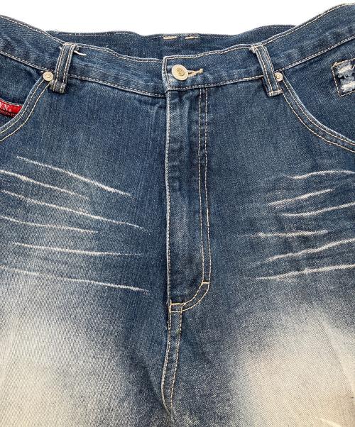 DOG TOWN（ドッグ タウン）DOG TOWN (ドッグ タウン) ダメージ加工デニムパンツ　黒龍 インディゴ サイズ:Lの古着・服飾アイテム