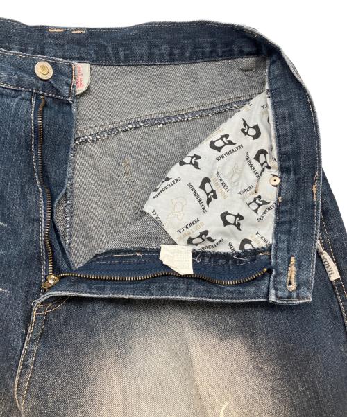 DOG TOWN（ドッグ タウン）DOG TOWN (ドッグ タウン) ダメージ加工デニムパンツ　黒龍 インディゴ サイズ:Lの古着・服飾アイテム