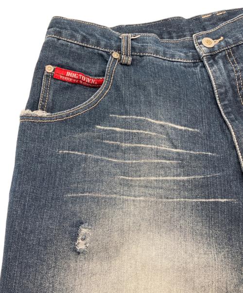 DOG TOWN（ドッグ タウン）DOG TOWN (ドッグ タウン) ダメージ加工デニムパンツ　黒龍 インディゴ サイズ:Lの古着・服飾アイテム