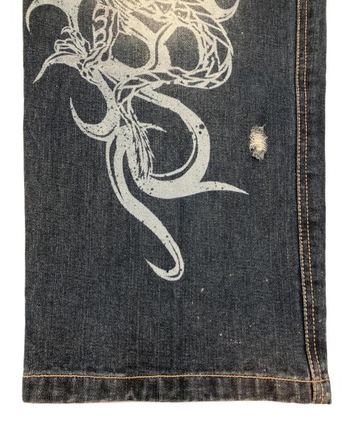 DOG TOWN（ドッグ タウン）DOG TOWN (ドッグ タウン) ダメージ加工デニムパンツ　黒龍 インディゴ サイズ:Lの古着・服飾アイテム