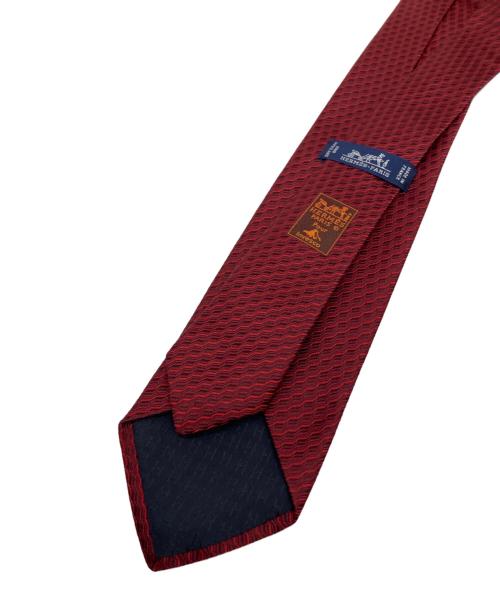 HERMES（エルメス）HERMES (エルメス) シルクネクタイ レッド サイズ:表記無しの古着・服飾アイテム