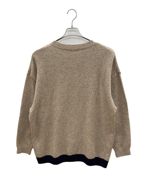 PUBLIC TOKYO（パブリックトウキョウ）PUBLIC TOKYO (パブリックトウキョウ) 厚手ニット　ランドスケープインターシャニット ブラウン サイズ:02の古着・服飾アイテム