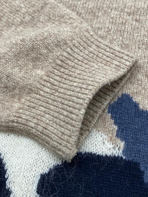 PUBLIC TOKYO（パブリックトウキョウ）PUBLIC TOKYO (パブリックトウキョウ) 厚手ニット　ランドスケープインターシャニット ブラウン サイズ:02の古着・服飾アイテム