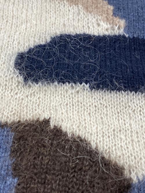 PUBLIC TOKYO（パブリックトウキョウ）PUBLIC TOKYO (パブリックトウキョウ) 厚手ニット　ランドスケープインターシャニット ブラウン サイズ:02の古着・服飾アイテム