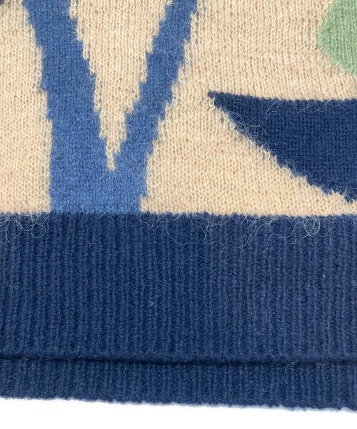 PUBLIC TOKYO（パブリックトウキョウ）PUBLIC TOKYO (パブリックトウキョウ) 厚手ニット　ランドスケープインターシャニット ブラウン サイズ:02の古着・服飾アイテム