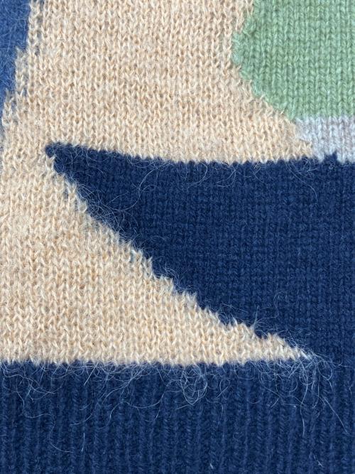 PUBLIC TOKYO（パブリックトウキョウ）PUBLIC TOKYO (パブリックトウキョウ) 厚手ニット　ランドスケープインターシャニット ブラウン サイズ:02の古着・服飾アイテム