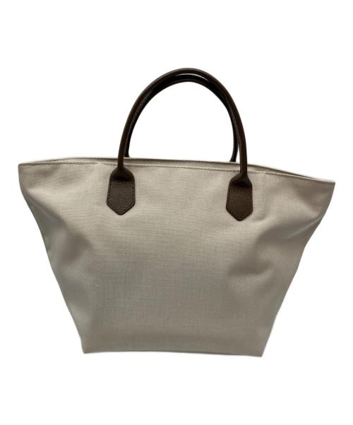 Herve Chapelier（エルベシャプリエ）Herve Chapelier (エルベシャプリエ) ハンドバッグ ライトグレー×ブラウンの古着・服飾アイテム