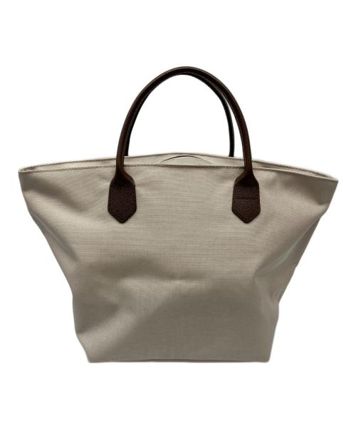 Herve Chapelier（エルベシャプリエ）Herve Chapelier (エルベシャプリエ) ハンドバッグ ライトグレー×ブラウンの古着・服飾アイテム