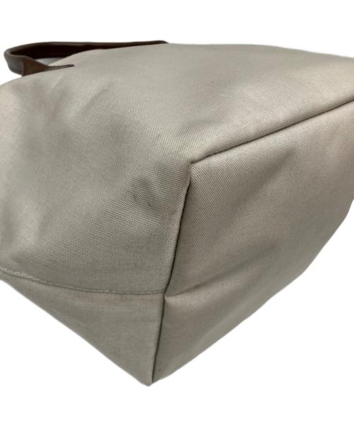 Herve Chapelier（エルベシャプリエ）Herve Chapelier (エルベシャプリエ) ハンドバッグ ライトグレー×ブラウンの古着・服飾アイテム