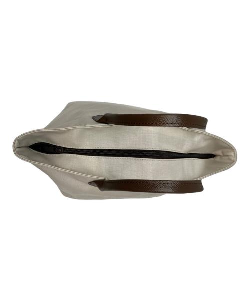 Herve Chapelier（エルベシャプリエ）Herve Chapelier (エルベシャプリエ) ハンドバッグ ライトグレー×ブラウンの古着・服飾アイテム