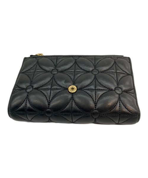 LOUIS VUITTON（ルイ ヴィトン）LOUIS VUITTON (ルイ ヴィトン) ポルトフォイユ・カプシーヌコンパクト	フラワーキルティング ブラック×ゴールドの古着・服飾アイテム