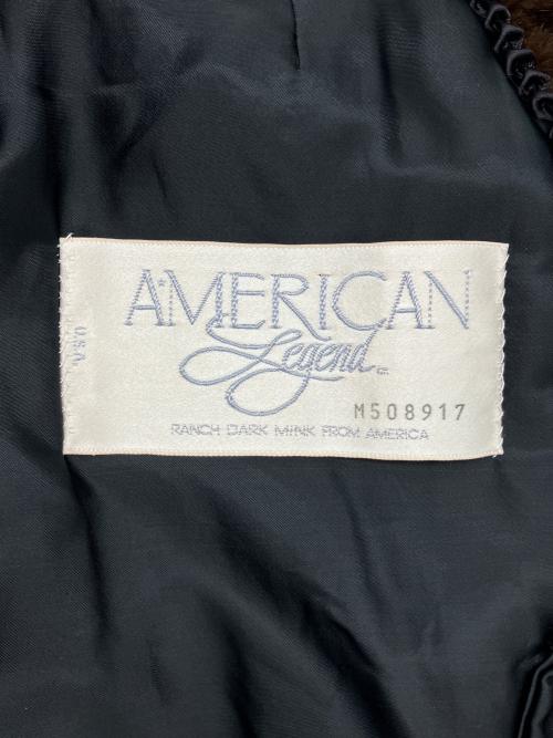 American Legend（アメリカン レジェンド）American Legend (アメリカン レジェンド) ミンクコート　USA製 ダークブラウン サイズ:Ｆの古着・服飾アイテム