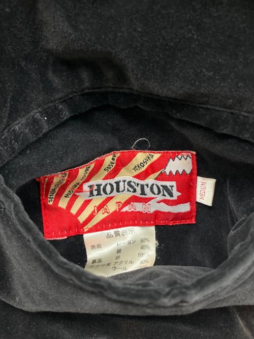 HOUSTON（ヒューストン）HOUSTON (ヒューストン) ベロアスカジャン　JAPAN ブラウン×ブラック サイズ:Ｍの古着・服飾アイテム