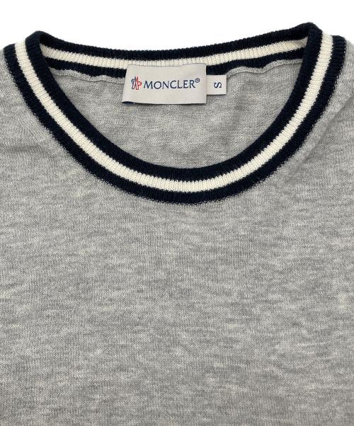 MONCLER（モンクレール）MONCLER (モンクレール) 薄手ニット ライトグレー サイズ:Sの古着・服飾アイテム