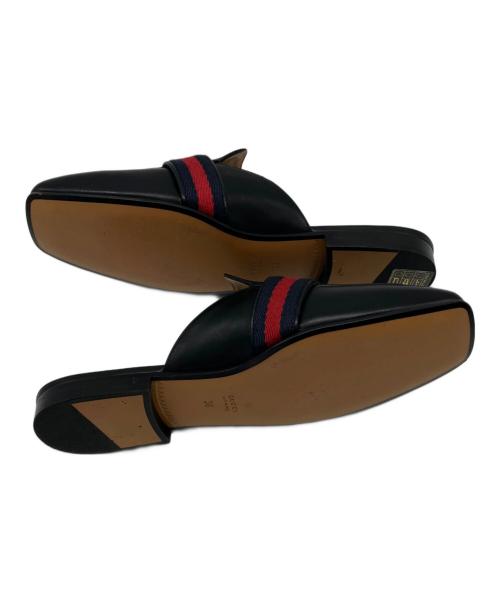 GUCCI（グッチ）GUCCI (グッチ) シェリーライン　	ダブルG ミュールサンダル ブラック サイズ:36の古着・服飾アイテム