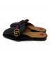 中古・古着 GUCCI (グッチ) シェリーライン　	ダブルG ミュールサンダル ブラック サイズ:36：35000円