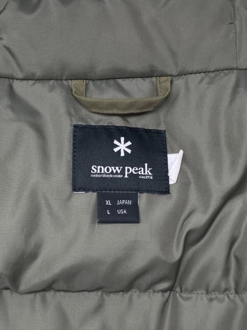 Snow peak（スノーピーク）Snow peak (スノーピーク) ダウンジャケット カーキ サイズ:XLの古着・服飾アイテム