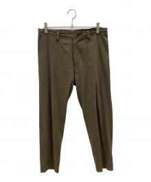 Y's（ワイズ）の古着「パンツ　COTTON FLAX POPLIN SLIM PANTS」｜カーキ