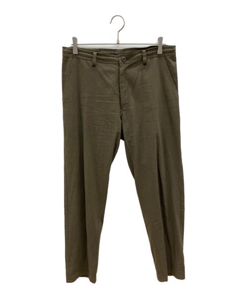 Y's（ワイズ）Y's (ワイズ) パンツ　COTTON FLAX POPLIN SLIM PANTS カーキ サイズ:3の古着・服飾アイテム