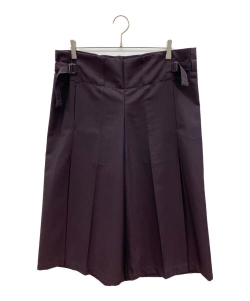 me ISSEY MIYAKE（ミーイッセイ ミヤケ）me ISSEY MIYAKE (ミーイッセイ ミヤケ) クロップワイドパンツ パープル サイズ:不明の古着・服飾アイテム
