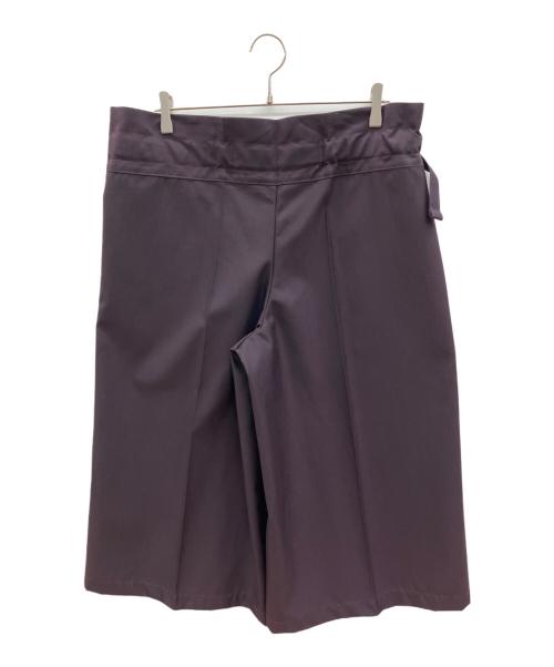 me ISSEY MIYAKE（ミーイッセイ ミヤケ）me ISSEY MIYAKE (ミーイッセイ ミヤケ) クロップワイドパンツ パープル サイズ:不明の古着・服飾アイテム