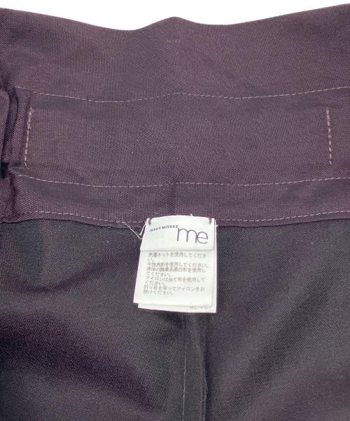me ISSEY MIYAKE（ミーイッセイ ミヤケ）me ISSEY MIYAKE (ミーイッセイ ミヤケ) クロップワイドパンツ パープル サイズ:不明の古着・服飾アイテム