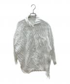 me ISSEY MIYAKEミーイッセイ ミヤケ）の古着「プリーツブラウス」｜ホワイト