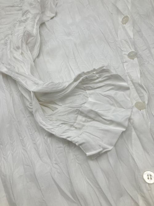 me ISSEY MIYAKE（ミーイッセイ ミヤケ）me ISSEY MIYAKE (ミーイッセイ ミヤケ) プリーツブラウス ホワイト サイズ:不明の古着・服飾アイテム