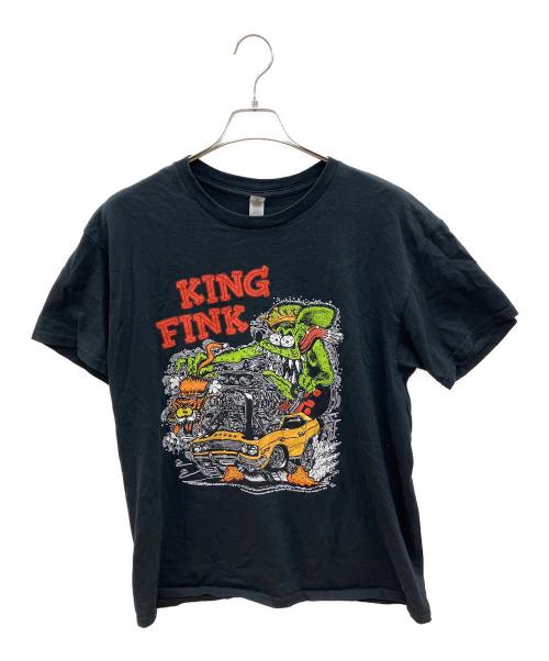 GILDAN（ギルダン）GILDAN (ギルダン) 00sプリントTシャツ KING FINK コピーライト:2003年製 古着 ブラック サイズ:Lの古着・服飾アイテム