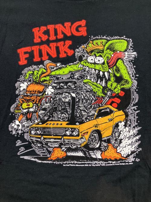 GILDAN（ギルダン）GILDAN (ギルダン) 00sプリントTシャツ KING FINK コピーライト:2003年製 古着 ブラック サイズ:Lの古着・服飾アイテム