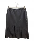 Christian Dior PRET-A-PORTERクリスチャンディオールプレタポルテ）の古着「90s切替プリーツスカート　古着」｜グレー