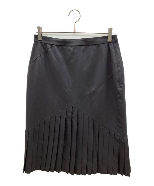 Christian Dior PRET-A-PORTER（クリスチャンディオールプレタポルテ）Christian Dior PRET-A-PORTER (クリスチャンディオールプレタポルテ) 90s切替プリーツスカート　古着 グレー サイズ:LLBの古着・服飾アイテム