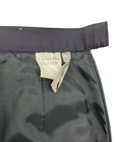 Christian Dior PRET-A-PORTER（クリスチャンディオールプレタポルテ）Christian Dior PRET-A-PORTER (クリスチャンディオールプレタポルテ) 90s切替プリーツスカート　古着 グレー サイズ:LLBの古着・服飾アイテム