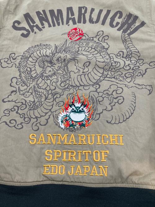 参丸一（サンマルイチ）参丸一 (サンマルイチ) 刺繍ブルゾン カーキ サイズ:Ｍの古着・服飾アイテム