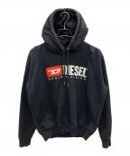 DIESELディーゼル）の古着「プルオーバーパーカー　ドメ・インポート」｜ブラック