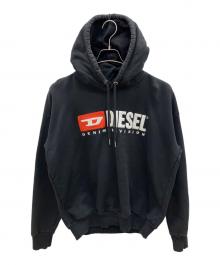 DIESEL（ディーゼル）の古着「プルオーバーパーカー　ドメ・インポート」｜ブラック