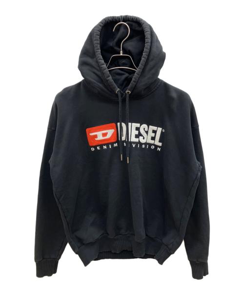 DIESEL（ディーゼル）DIESEL (ディーゼル) プルオーバーパーカー　ドメ・インポート ブラック サイズ:Ｍの古着・服飾アイテム