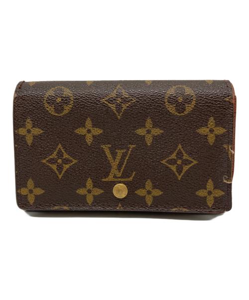 LOUIS VUITTON（ルイ ヴィトン）LOUIS VUITTON (ルイ ヴィトン) 2つ折り財布 モノグラム ポルトフォイユ・トレゾール ブラウンの古着・服飾アイテム