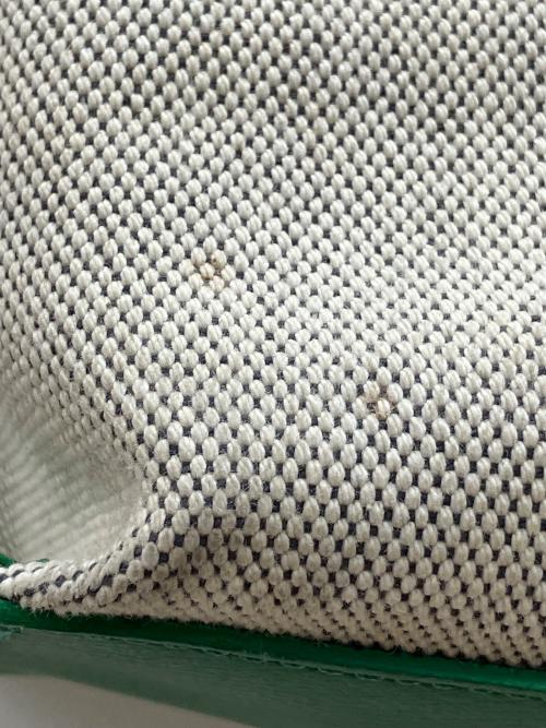 LONGCHAMP（ロンシャン）LONGCHAMP (ロンシャン) トートバッグ アイボリー×グリーンの古着・服飾アイテム