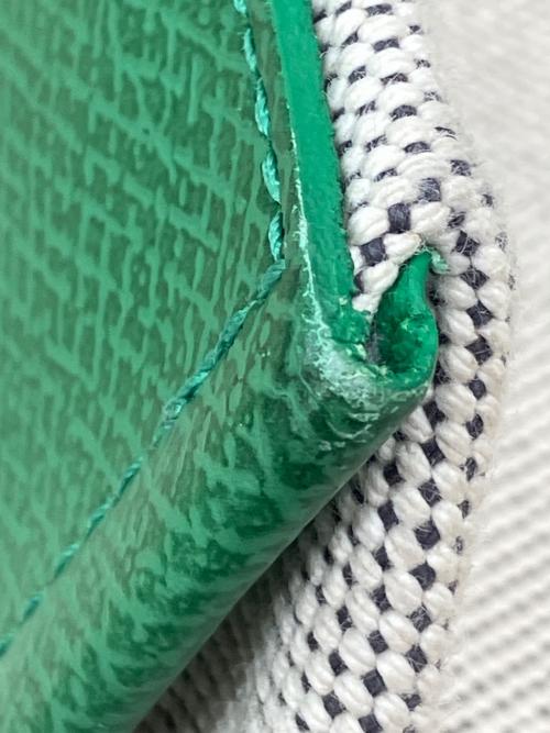 LONGCHAMP（ロンシャン）LONGCHAMP (ロンシャン) トートバッグ アイボリー×グリーンの古着・服飾アイテム