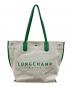 LONGCHAMP（ロンシャン）の古着「トートバッグ」｜アイボリー×グリーン