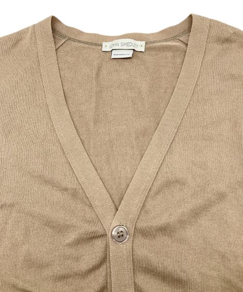JOHN SMEDLEY（ジョンスメドレー）JOHN SMEDLEY (ジョンスメドレー) ニットカーディガン ベージュ サイズ:Ｍの古着・服飾アイテム