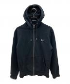 FRED PERRYフレッドペリー）の古着「Hooded Zip Through Sweatshirt　デザイナーズインポート　」｜ブラック