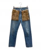 seven by sevenセブンバイセブン）の古着「ミンクポケットデニムパンツ」｜ブルー