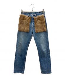 seven by seven（セブンバイセブン）の古着「ミンクポケットデニムパンツ」｜ブルー