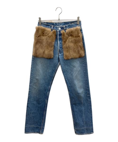 seven by seven（セブンバイセブン）seven by seven (セブンバイセブン) ミンクポケットデニムパンツ ブルー サイズ:Sの古着・服飾アイテム