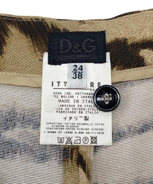 DOLCE & GABBANA（ドルチェ＆ガッバーナ）DOLCE & GABBANA (ドルチェ＆ガッバーナ) アニマル柄フレアパンツ ベージュ×ブラウン サイズ:24の古着・服飾アイテム